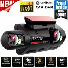 Dual Lens Car DVR Dash Cam Video Recorder G-Sensor 1080P Front And Inside Camera