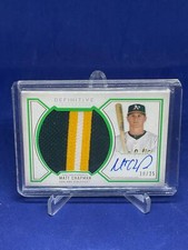 MATT CHAPMAN 2019 TOPPS DEFINITIVE JUMBO PATCH ON CARD AUTO #D 10/25