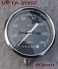 Tachometer,  0 - 140km/h, Vorkrieg, Schrägabgang, Nachbau, NEU    Oldtimer