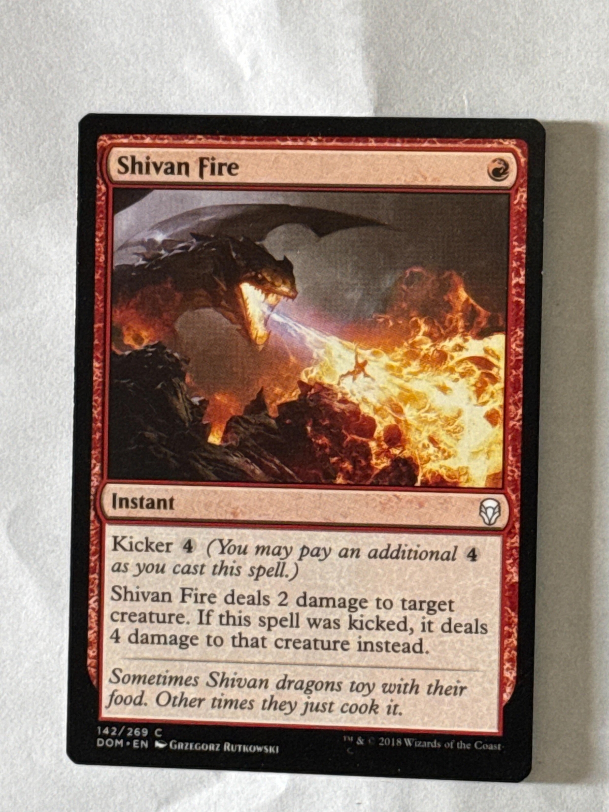 Dominaria #142 Shivan Fire