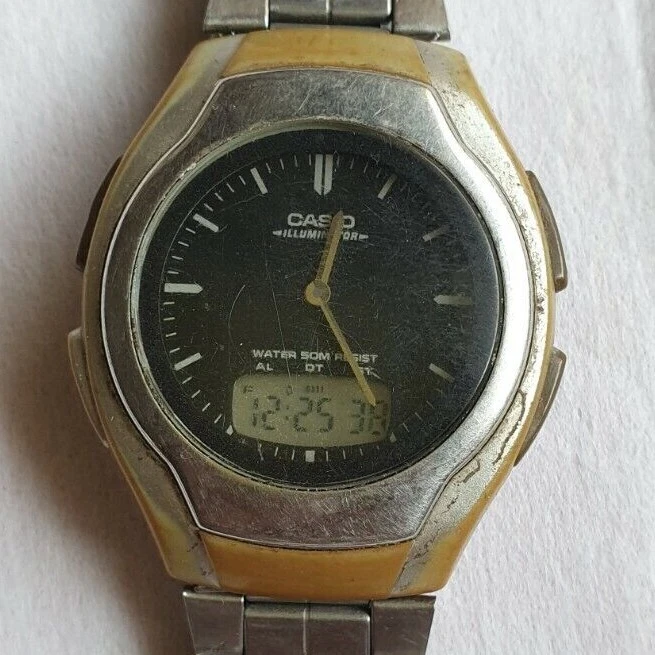 Casio AW E10 2705 Quartz Dual Time Vintage Wrist Watch Rare