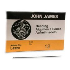 John James English Beading Needles Size 12 41433 Bulk Pack 25 Sewing Craft L4320