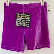 GK ELITE VINCA VELVET ADULT X-SMALL GYMNASTICS DANCE WORKOUT SHORTS Sz AXS NWT