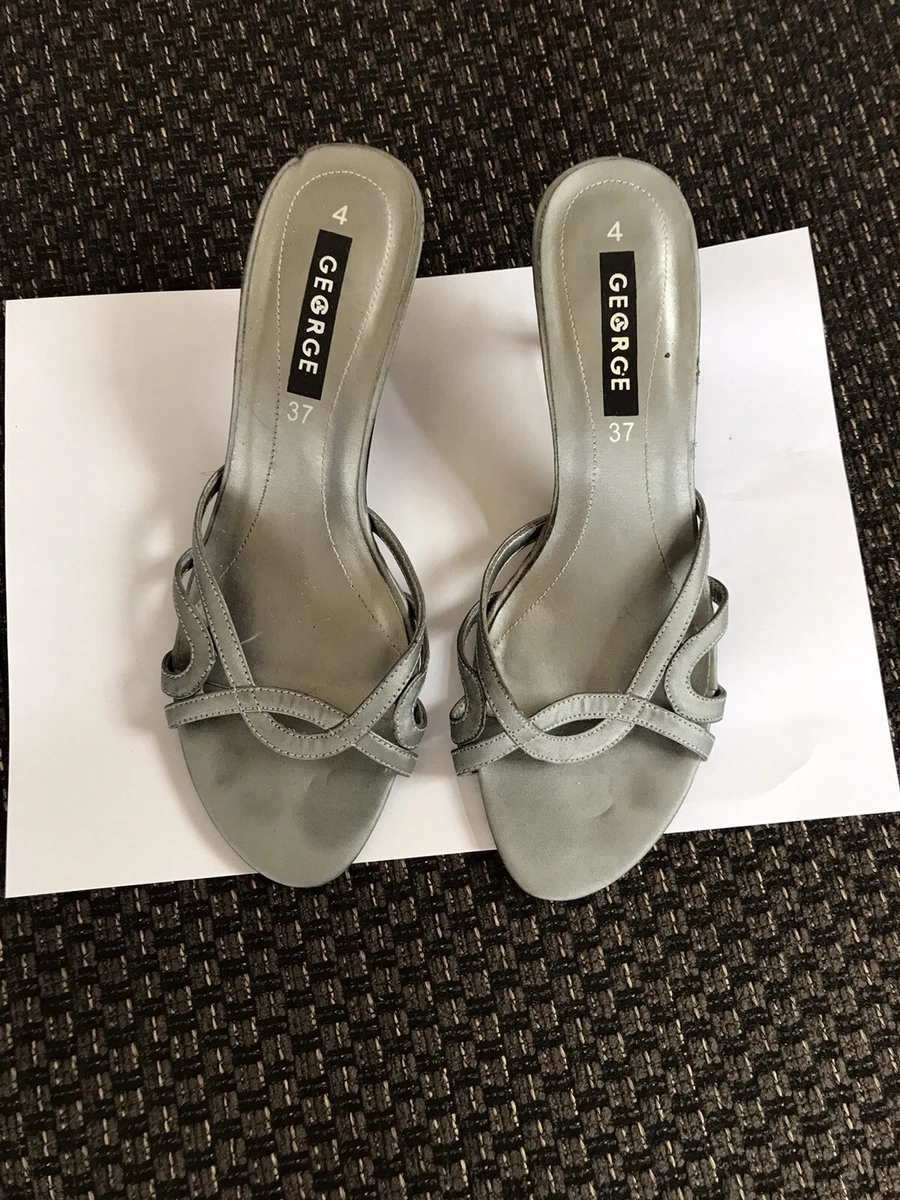 Ladies Silver Sandals Size 4 | eBay