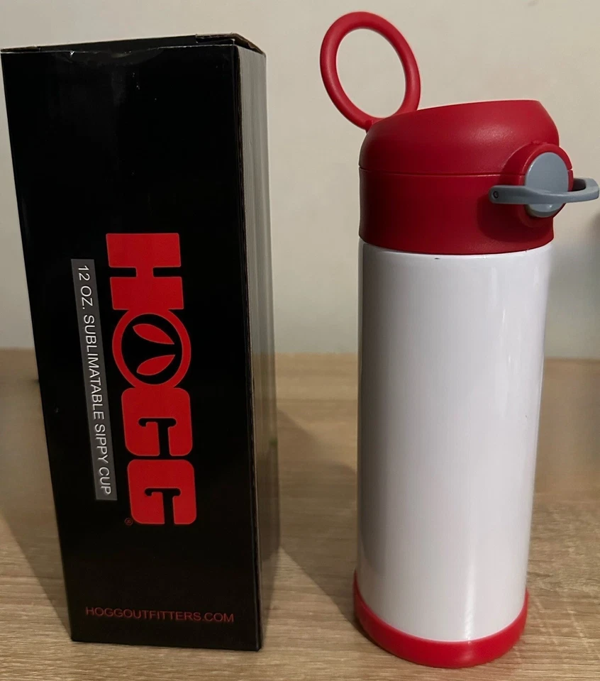 Taza para sorber Hogg 12 OZ sublimación roja y blanca Foto 2 de 4