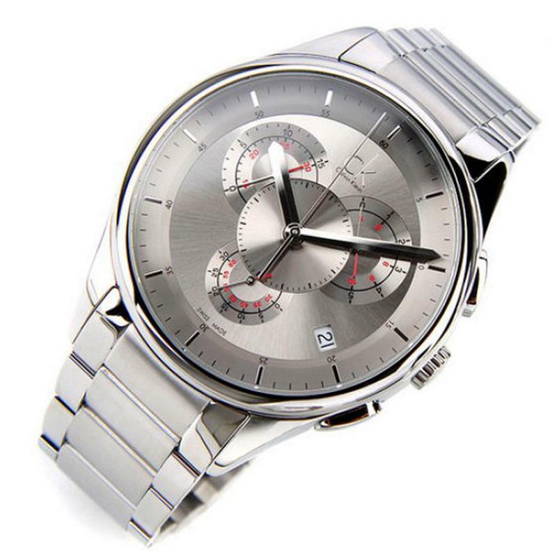 NEW CK CALVIN KLEIN K2A27193 SWISS MADE CHRONOGRAPH STEEL WATCH