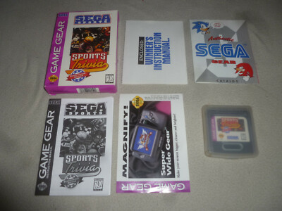 BOXED SEGA GAMEGEAR GAME SPORTS TRIVIA W MANUAL CHAMPIONSHIP