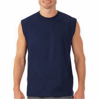 Mens Sleeveless Muscle Tee Cotton Solid Blank Tank T Shirt Hot Summer Gym Top