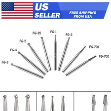 10pcs Dental Round Carbide FG Burs for Dental Fast High Speed Handpiece