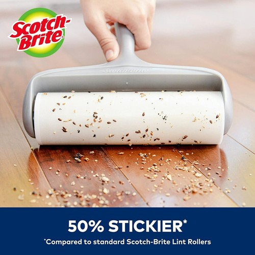 3M Scotch 50% Stickier Scotch-Brite Large Surface Area Lint Roller - Picture 2 of 5