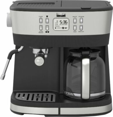 BELLA Pro Combo 19 Bar Espresso and 10 Cup Drip Coffee Maker - Stainless Steel
