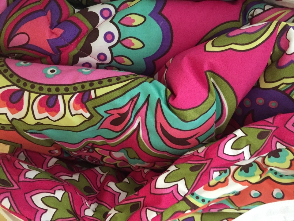 Conjunto de edredom duplo Vera Bradley novo no pacote redemoinhos rosa muito raros e farsa - Imagem 3 de 3