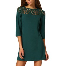 *  FEMALE CASUAL SHIFT THREE QUARTER SLEEVE MINI DRESS SIZE S