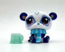 Littlest Pet Shop G7 # 70 Calendario de Adviento 2024 Oso Panda Azul Blanco con Acceso.