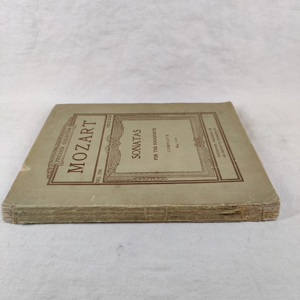 Atq Mozart Sonatas For The Pianoforte Complete Nos 1-19 The Presser Collection - Image 2 of 4