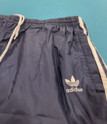 Vintage Adidas Windbreaker Jogger Pants Size Large NAVY Trefoil
