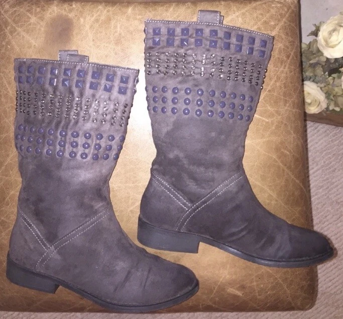 Botas Púrpura Botines Tachonados Talla 6 Rock Punk Metal Moda Y2K Kathy Van Zeeland Foto 2 de 4