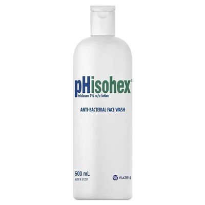 pHisohex Antibacterial Face Wash Acne Pimples Breakouts Skin Cleanser 500ml