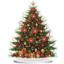Christmas Diamond Art Tabletop Kits, DIY Stand Up Double Sided Christmas Tree