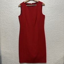 Talbots Red Sleeveless Sheath Dress Petite Women’s Size 10
