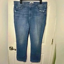 Paige High Rise Jimmy Jimmy Crop Size 31 Vintage Venice Wash Distressed
