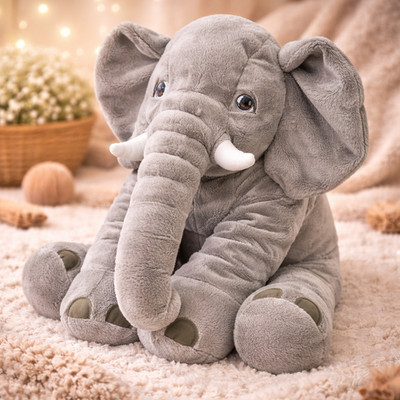 40cm Elephant Plush Toy Soft Grey Stuffed Animal Cute Baby Kids Gift