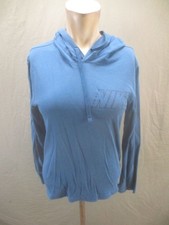 Nike Size XS Women Blue 100 Cotton Drawstring Long Sleeve Activewear Hoodie 570