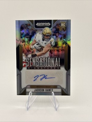 2025 Panini Prizm Draft Picks Jackson Hawes Rookie Auto Silver Prizm SS-JKH!