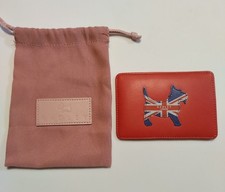 Radley Red Grain Leather Oyster Card Travel Card Holder Wallet with Union Jack