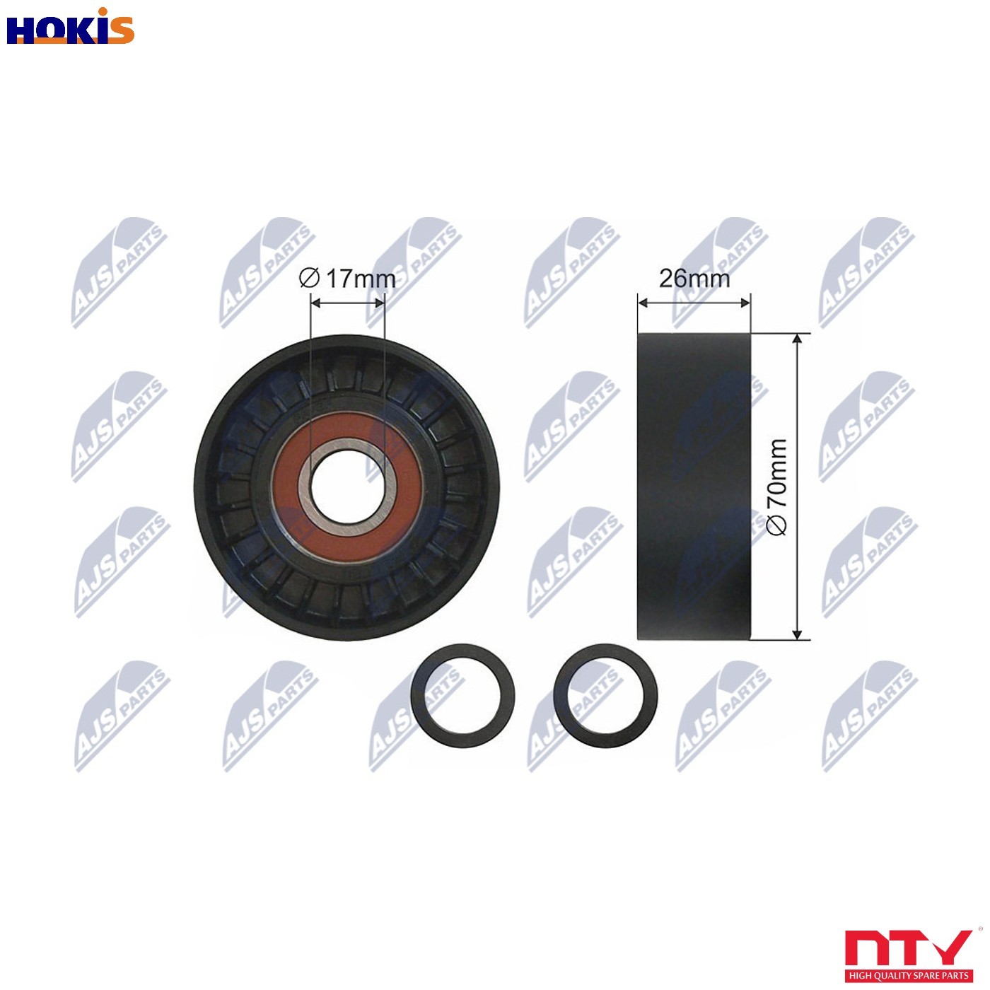 ✅Fits NTY RNK-BM-004 PULLEY IDLER V-BELT ⭐UK Seller⭐ - Image 9