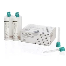 Dental GC EXACLEAR Clear Silicon Vinyl PolySiloxane Material 2 x 48ml Cartridges