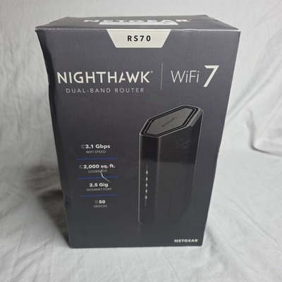 #ad #ad New Open Box NETGEAR Nighthawk BE3100 WiFi 7 Dual band Router RS70 BPZ $85.49