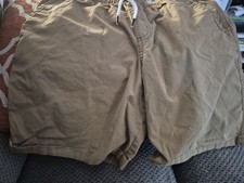 Cat Jack Boys Casual Shorts XL 14 Brown Cotton Elastic Waist Drawstring