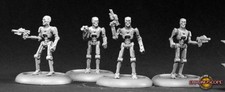 Reaper 50097 Cyber-Reavers (4) Chronoscope, Sci-Fi Metal Miniature