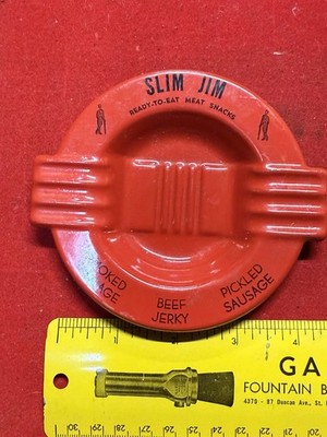 Advertising Ashtray Art Deco Slim Jim- Top Hat And Cane