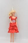 Vintage Barbie Doll with Red Dress  1976 Head / 1966 Body 30cm
