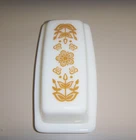 VINTAGE PYREX COVERED BUTTER DISH BUTTERFLY GOLD 72-B