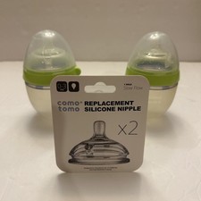 Como Tomo Silicone Bottles 2 Pack w/ Replacement Nipple 2 Pack