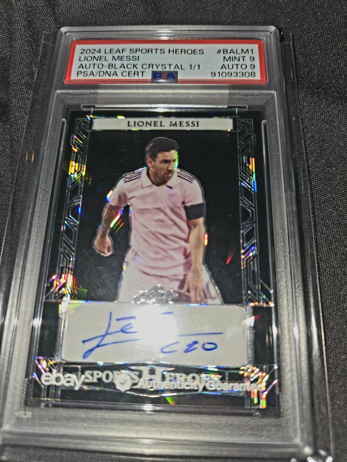 💰$4K #1/1 PSA POP 1! HOLO AUTO INVESTMENT+!🤑$CARCE CRYSTAL LIONEL MESSI SIGNED view 5