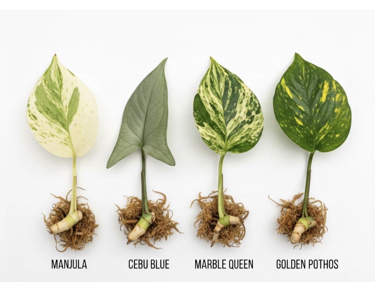 4 Rare Pothos Collection | Live Nod Plants | Cebu Blue Manjula Marble  Golden | eBay