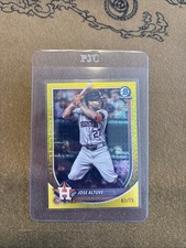 2025 Bowman - Jose Altuve #63 Chrome Yellow Mojo Refractor /75