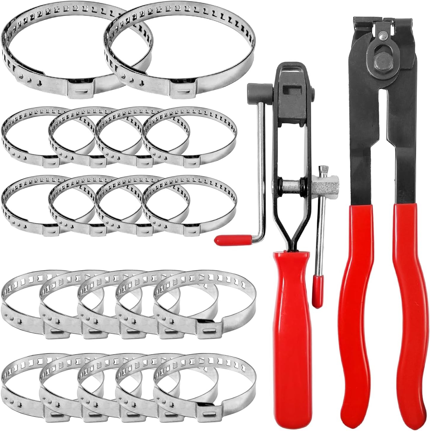 Kit Riparazione Tubi Auto 22pz: Pinza Stringifascette e Morsetti