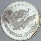 Vintage 1oz .999 Silver Bald Eagle Flag Silver Trade Unit in a Capsule