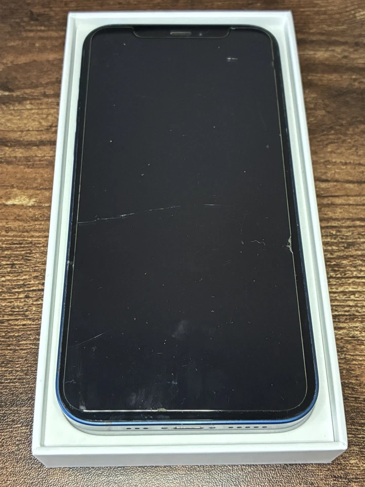 Apple iPhone 12 - 64GB - Blue (Unlocked) *Damaged Rear Glass* - In Original Box - Image 2 of 4