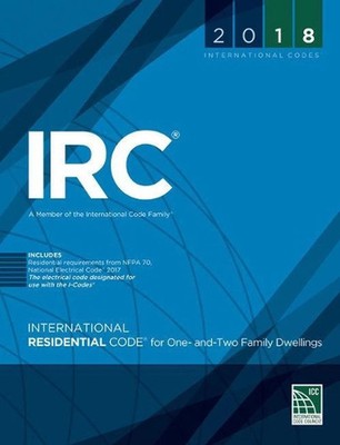 International Residential Code IRC 2018 Paperback Free Shipping