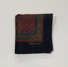 Handkerchief Men Vintage Red Silk Art Geometric Pocket Suit Square 15  