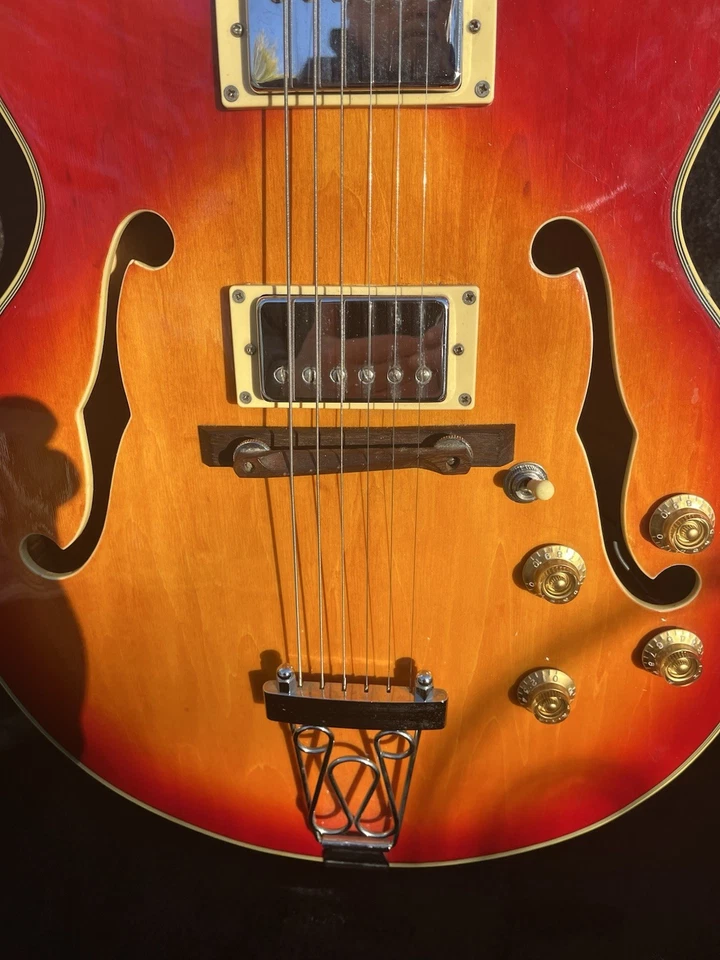 Guitarra Eléctrica Jay Turser JT136 Cherry Sunburst Cuerpo de Arce Pastillas de Duelo En muy buena condición+ Foto 3 de 4