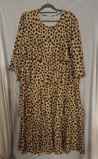 Nuggles Dress Womens Sz 3XL Polyester Spandex Rayon 3/4 Sleeve