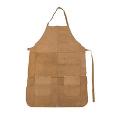 Heavy Duty Leather Welders Apron Glaziers Blacksmith Welding Safety Bib 2 Pocket