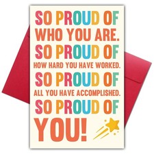 So Proud of You Card, Encouragement and Congratulations Greeting for Friend, ...